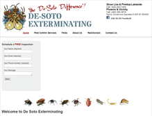 Tablet Screenshot of desotoexterminating.com